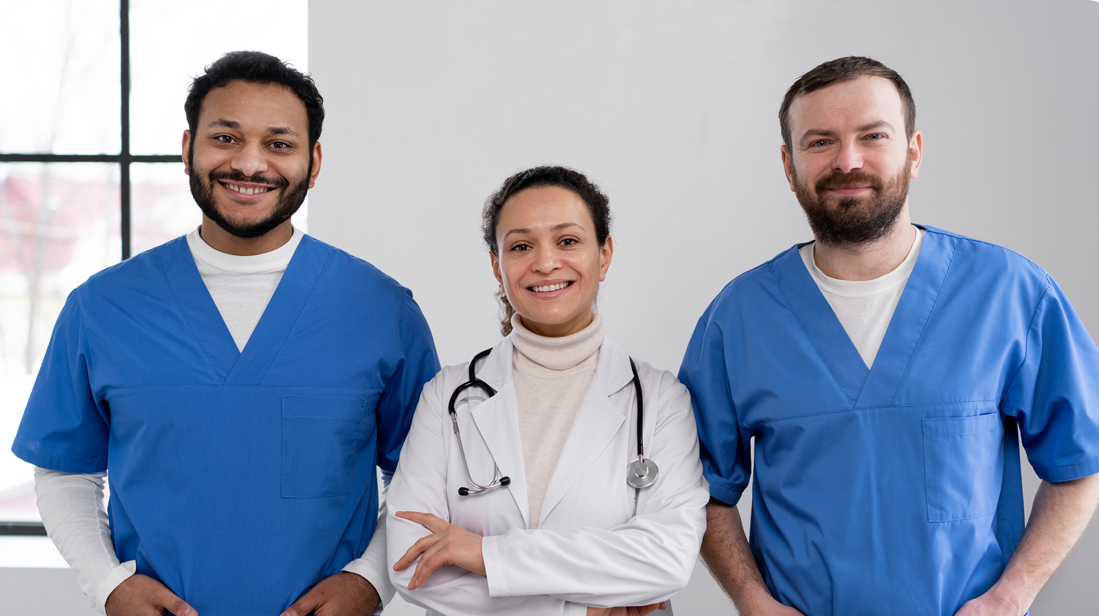 Healthcare professionals duo