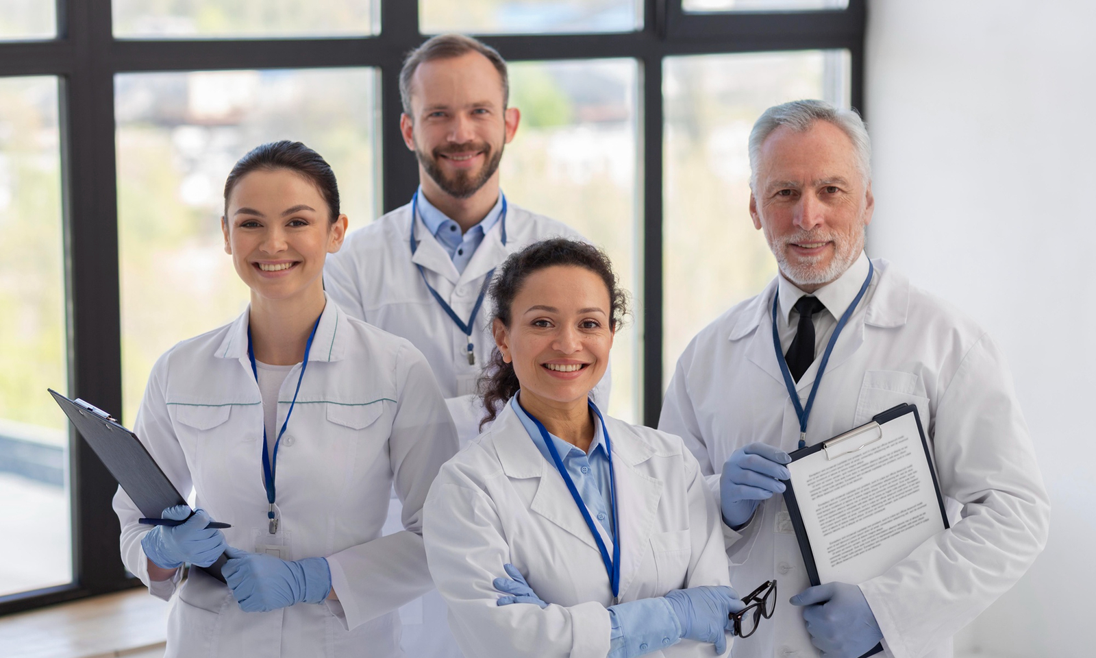 Diverse medical staff team